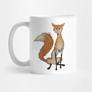 Thin Fox Illustration Mug